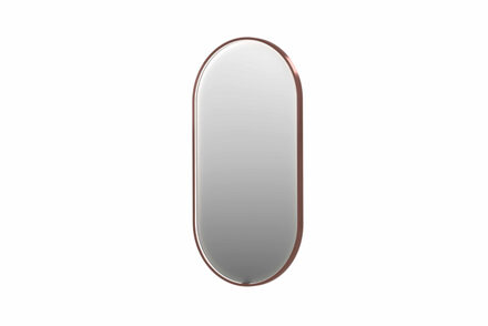SP28 spiegel - 50x4x100cm ovaal in stalen kader incl dir LED - verwarming - color changing - dimbaar en schakelaar - geborsteld koper 8409414