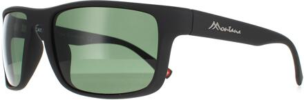 SP314A - sport zonnebril - ronde vorm - zwart rubbertouch