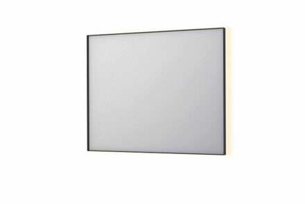 SP32 spiegel - 100x4x80cm rechthoek in stalen kader incl indir LED - verwarming - color changing - dimbaar en schakelaar - mat zwart 8410060 Zwart mat