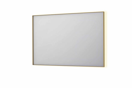 SP32 spiegel - 120x4x80cm rechthoek in stalen kader incl indir LED - verwarming - color changing - dimbaar en schakelaar - geborsteld mat goud 8410072