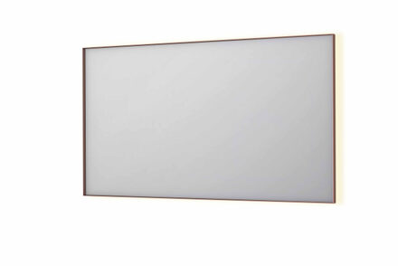 SP32 spiegel - 140x4x80cm rechthoek in stalen kader incl indir LED - verwarming - color changing - dimbaar en schakelaar - geborsteld koper 8410084