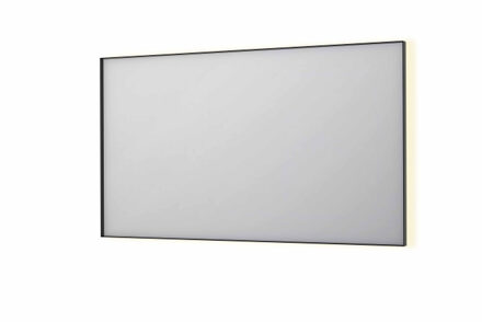 SP32 spiegel - 140x4x80cm rechthoek in stalen kader incl indir LED - verwarming - color changing - dimbaar en schakelaar - geborsteld metal black 8410085 Geborsteld Metal Black (Zwart)