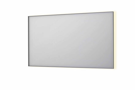 SP32 spiegel - 140x4x80cm rechthoek in stalen kader incl indir LED - verwarming - color changing - dimbaar en schakelaar - geborsteld RVS 8410083