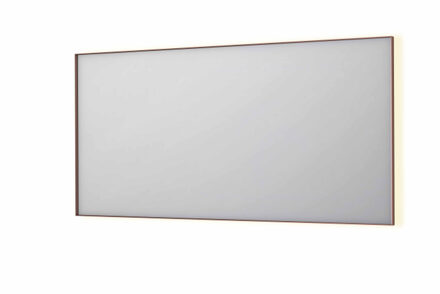 SP32 spiegel - 160x4x80cm rechthoek in stalen kader incl indir LED - verwarming - color changing - dimbaar en schakelaar - geborsteld koper 8410094