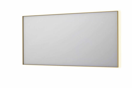 SP32 spiegel - 160x4x80cm rechthoek in stalen kader incl indir LED - verwarming - color changing - dimbaar en schakelaar - geborsteld mat goud 8410092