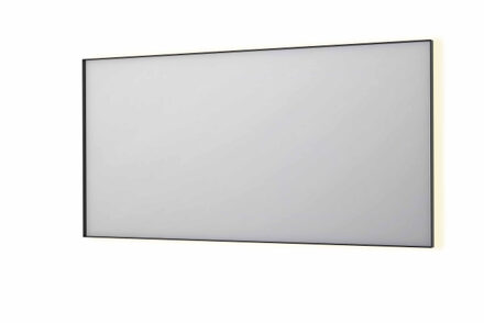 SP32 spiegel - 160x4x80cm rechthoek in stalen kader incl indir LED - verwarming - color changing - dimbaar en schakelaar - geborsteld metal black 8410095 Geborsteld Metal Black (Zwart)