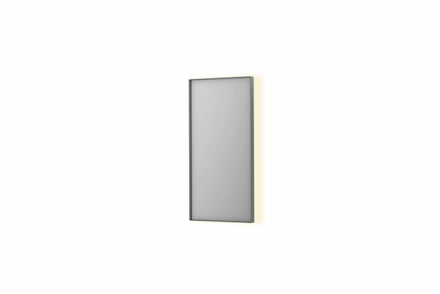 SP32 spiegel - 40x4x80cm rechthoek in stalen kader incl indir LED - verwarming - color changing - dimbaar en schakelaar - geborsteld RVS 8410003