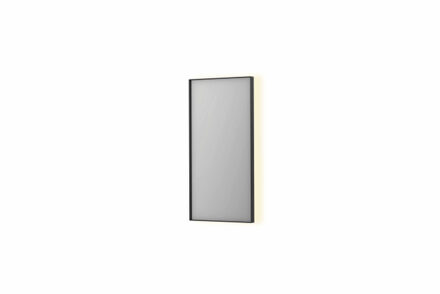 SP32 spiegel - 40x4x80cm rechthoek in stalen kader incl indir LED - verwarming - color changing - dimbaar en schakelaar - mat zwart 8410000 Zwart mat