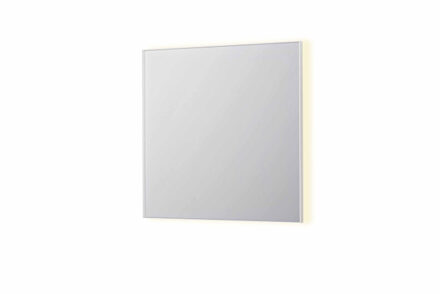 SP32 spiegel - 80x4x80cm rechthoek in stalen kader incl indir LED - verwarming - color changing - dimbaar en schakelaar - mat wit 8410041