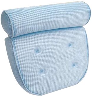 Spa Bad Kussen Ergonomische Bad Foam Soft Waterdicht Nek Ondersteuning Comfort Ontspannende Massage Badkamer Kussen Met Sukkels Blauw