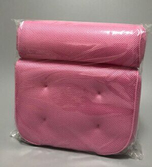 Spa Bad Kussen Ergonomische Bad Foam Soft Waterdicht Nek Ondersteuning Comfort Ontspannende Massage Badkamer Kussen Met Sukkels Rood