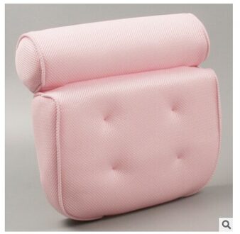 Spa Bad Kussen Ergonomische Bad Foam Soft Waterdicht Nek Ondersteuning Comfort Ontspannende Massage Badkamer Kussen Met Sukkels Roze