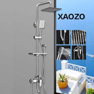 SPA Bathroom Shower Set Rain Shower Head Bath Shower 360 degree rotatable Mixer with Hand Shower Faucet Rainfall Chrome Shower