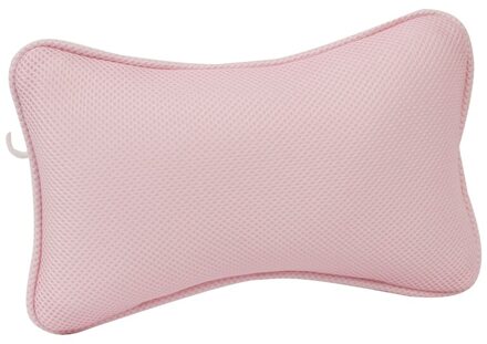 Spa Kussen Nek 3D Mesh Bad Kussen Met Zuignappen Antislip Kussen Bad Spa Kussen Voor De Hals terug Badkamer roze
