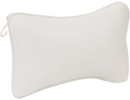 Spa Kussen Nek 3D Mesh Bad Kussen Met Zuignappen Antislip Kussen Bad Spa Kussen Voor De Hals terug Badkamer wit