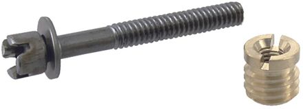 Spaanplaatschroef Geel Verzinkt Cilinderkop Inbus - 8x60mm - 2 Stuks