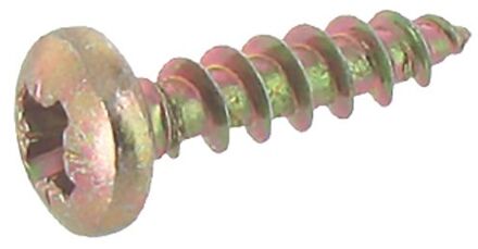 Spaanplaatschroef Geel Verzinkt Vlakke Kop Phillips Ph2 - 4x16mm - 40 Stuks