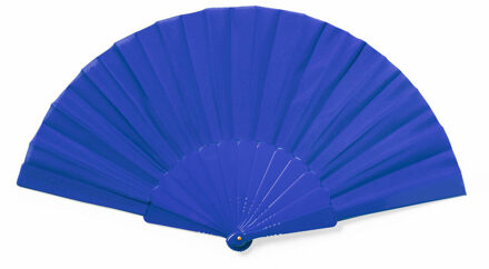 Spaanse handwaaier - blauw - gerecycled kunststof/polyester - 42 x 23 cm