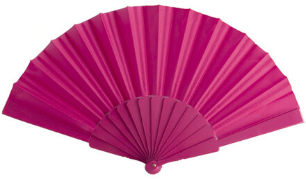 Spaanse Handwaaier - fuchsia roze - 23 x 43 cm - Verkoeling waaiers voor zomerse themperatuur