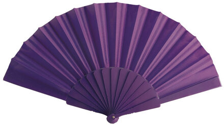 Spaanse Handwaaier - paars - 23 x 43 cm - Verkoeling waaiers voor zomerse themperatuur