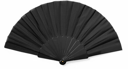 Spaanse handwaaier - zwart - gerecycled kunststof/polyester - 42 x 23 cm