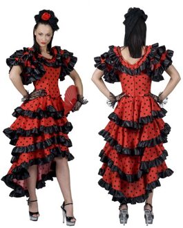 Spaanse Lady jurk Alessandra Rood - Zalm