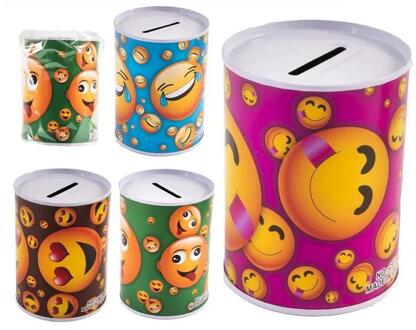 Spaarblik Smiley Ø7,5x10cm verschillende