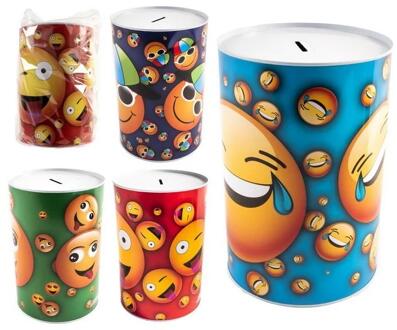 Spaarblik XXL Smiley Ø15,5xh22cm verschillende