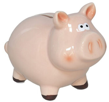 Spaarpot Varken - dieren thema - 10x14cm - roze - keramiek