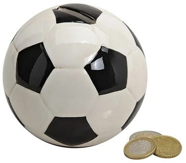 Spaarpot voetbal in zwart en wit