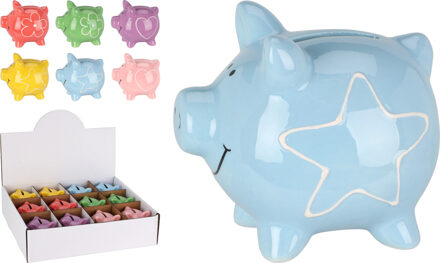 Spaarvarken 9x7x8cm verschillende