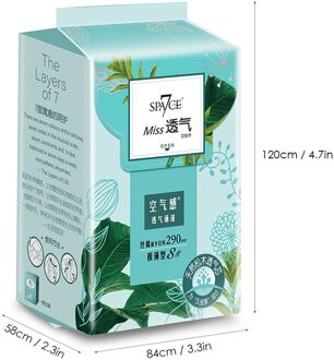 Space 7 Maandverband 245Mm 8 Pcs Voor Vrouwen Veilig Zacht Ademend Absorberende Vrouwelijke Maandverband Inlegkruisjes type 4