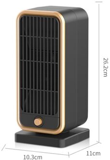 Space Heater 500W PTC Ceramic Low Noise Fast Heating Portable Personal Heater Fan with 30 Degrees Tip-Over and Overheat Protection for Bedroom Office Indoor Use Black
