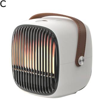 Space Heater Persoonlijke Mini Elektrische Kachel Bureau Heater Heater Machine Portable Radiator Kantoor Warmer Thuis Voor Winter Fan P1X3 wit