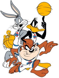 Space Jam Group Shot Men's T-Shirt - White - M Wit