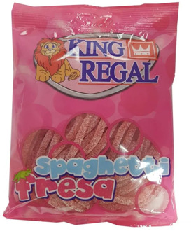 Spagghetti strawberry flavor, 100g bag, King Regal