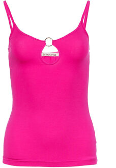 Spaghetti Strap Keyhole Top - maat Fuchsia