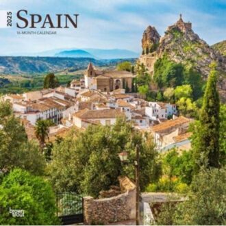 Spain 2025 12 X 24 Inch Monthly Square Wall Calendar Plastic-Free Browntrout Travel Europe - Browntrout