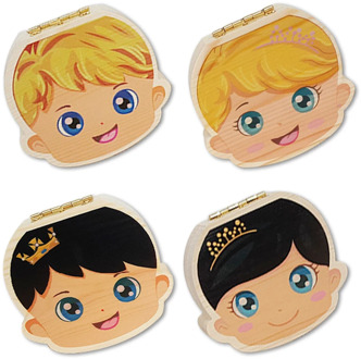 Spain English Baby Wood Tooth Box Organizer Milk Teeth Storage Collect Teeth Umbilica Save Gifts Baby Tooth Box