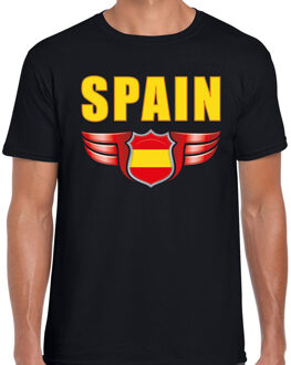 Spain landen t-shirt Spanje zwart voor heren M
