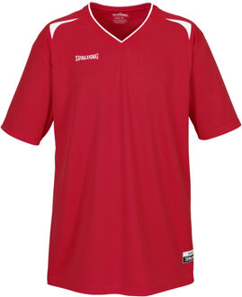 Spalding Attack Shooting Basketbalshirt Heren  Basketbalshirt - Maat S  - Mannen - rood/wit