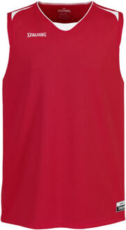 Spalding Attack Tanktop Heren Basketbalshirt - Maat XXL  - Mannen - wit/rood