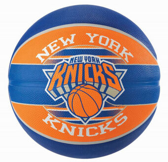 Spalding Basketbal Ny Knicks Rubber Blauw/oranje Maat 7