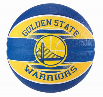Spalding Golden State Warriors (Size 5) Team Outdoor Basketbal - Royal / Geel | Maat: 5