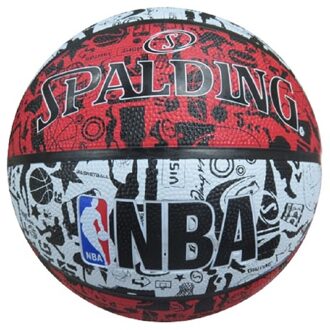 Spalding NBA Basketballen graffiti outdoor Sc.7 (83-574z) Rood / zwart / wit - 7