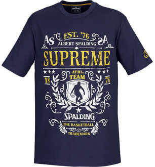 Spalding T-shirt Supreme Navy / Orange - M