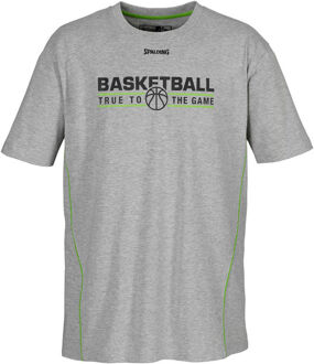 Spalding Team T-shirt Grijs melange / groen hoop - S