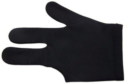 Spandex Snooker Biljart Cue Handschoen Zwembad Linkerhand Open Drie Vinger Accessoire Voor Unisex Vrouwen En Mannen 4 Kleuren 1 stuks zwart