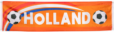 Spandoek Banner Oranje Holland Voetbal (180x50cm) Multikleur - Print