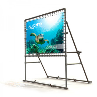 Spandoekframe vrijstaand - opvallende buitenreclame op maat gemaakt drukken